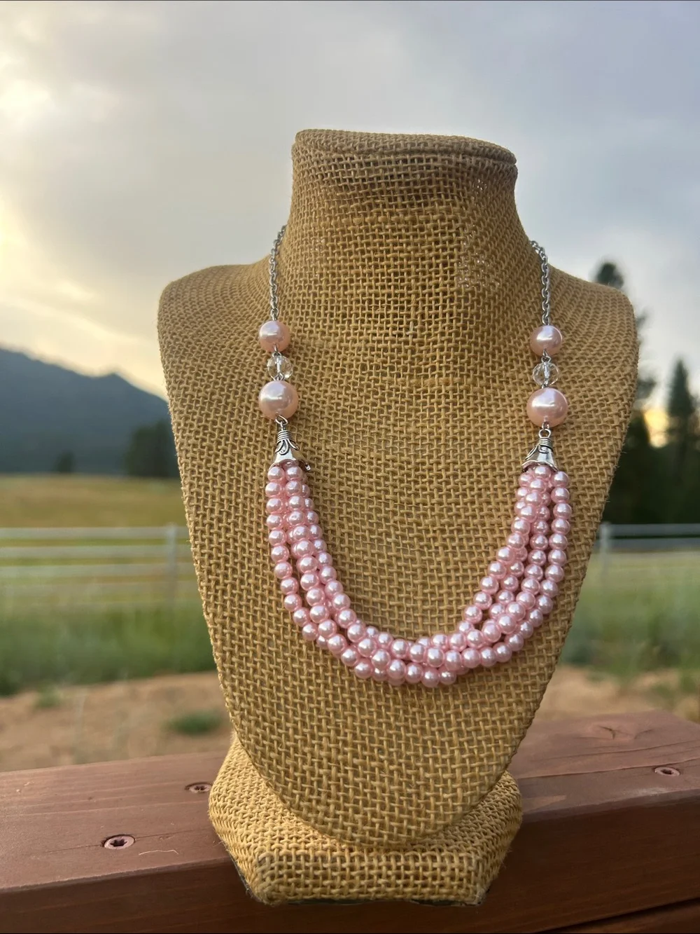 Paparazzi ONE WOMAN SHOW Pink Pearl Multi-Strand Necklace - Picture 1 of 8